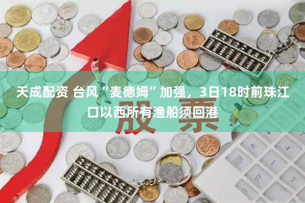 天成配资 台风“麦德姆”加强，3日18时前珠江口以西所有渔船须回港